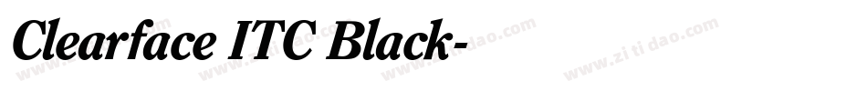 Clearface ITC Black字体转换